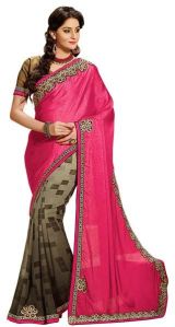 georgette embroidered sarees