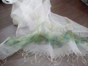 Hand Painted Organza Stoles