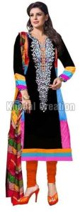 Attractive Black Colored Anarkali Suit