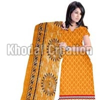 Yellow and black colored printed Straight Suit