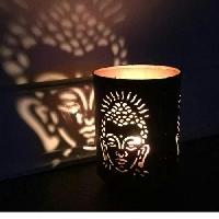 Buddha Shadow Votive Candle Light Holder