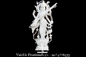 Maa Saraswati Marble Idol