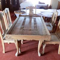 Walnut Wood Handcrafted Dining Table