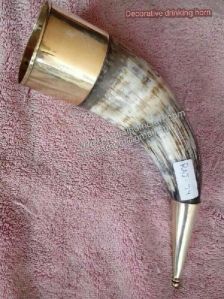 Decorative drinking horn