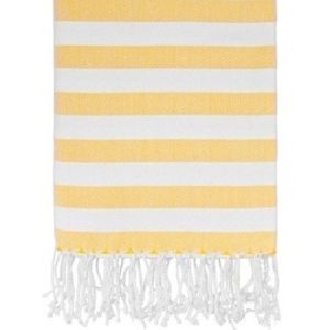 Yellow Bold Striped Bath Towels