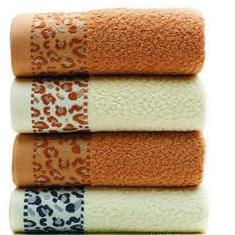 Tiger Print Dobby Towels