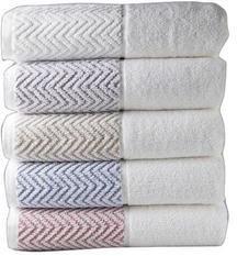 Zig Zag Print Dobby Towels