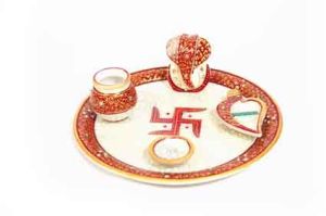 Marble Decorative Pooja Thali