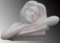 white marble lady face