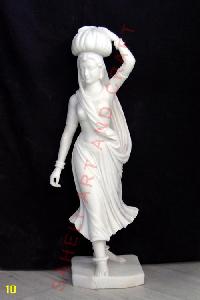 white marble lady statue