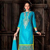 ladies embroidered unstitched suits