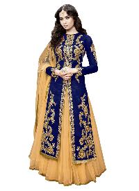 Designer Anarkali Semi-Stitched Dress Material MFD-21