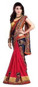 Designer  Embroidered Border Work Georgette Saree with Blouse MFS-4