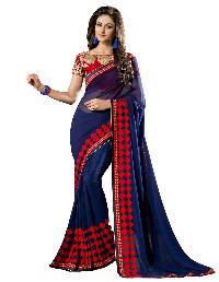 Designer Embroidered Work Georgette Saree with Blouse MFS-12