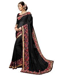 Partywear Black Georgette Saree with Bhagalpuri Silk Blouse MFS-21