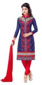 Partywear Unstitched Dress Material With Embroidered Work MFD-29