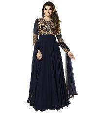 Partywear Unstitched Dress Material With Embroidered Work MFD-20