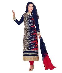 Partywear Unstitched Dress Material With Embroidered Work MFD-16
