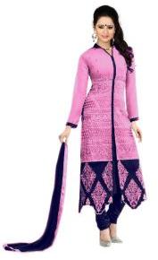 Partywear Unstitched Dress Material With Embroidered Work MFD-13