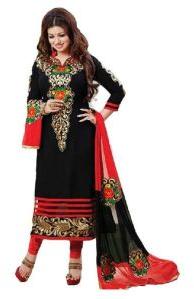 Partywear Unstitched Dress Material With Embroidered Work MFD-10