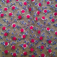 Multi Colour Embroidered Fabric