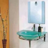 glass bathroom vanity