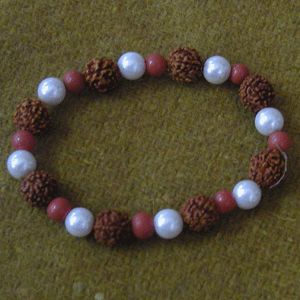 Rudraksha Moti Pearl Bracelet