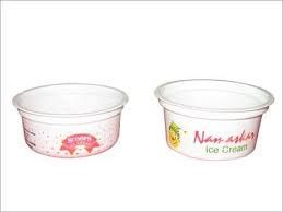 Plastic ice cream cups