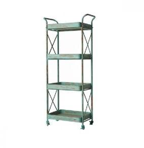 Distressed Metal Bookshelf