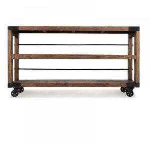 Industrial Bookshelf Cart