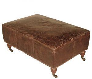 Leather footstool