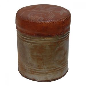 Recycled Rusted Drum Stool