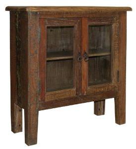 Rustic Cupboard with Glass Case