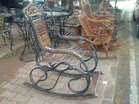 Wrought Iron Wooden Resting Chair