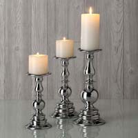 Aluminum Pillar Candle Holders