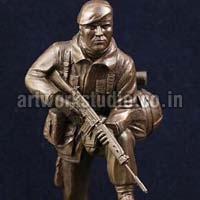 Marble Soldier Statue