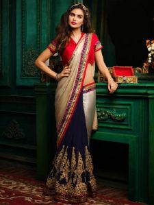 Designer Half Half Saree