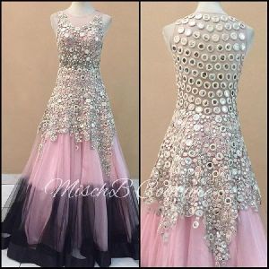 Designer Mirror Work Suit