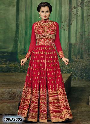 semi stitched anarkali suit