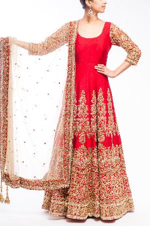 Wedding Flooral Anarkali Suit