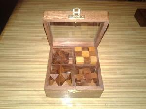 4 in 1 Wooden Puzzle Game
