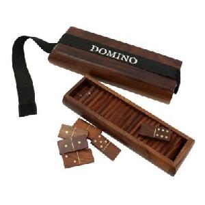 Brown Wooden Belt Domino Game