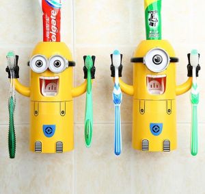 Minion Toothpaste Dispenser & Toothbrush Holder