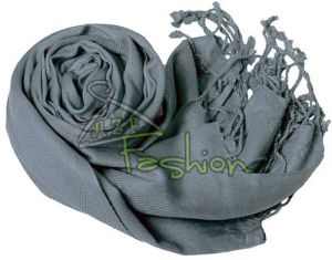 Womens Light Grey Viscose Shawls