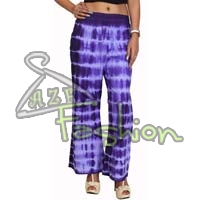 Womens Tie Dye Purple Palazzo Pants