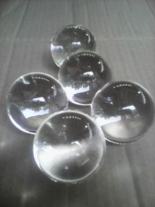 clear transparent glass ball