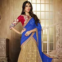 Designer beige color legenga choli with stunning Embrodered Blouse