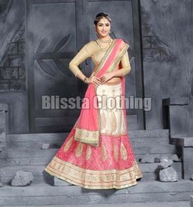 Beige Net Lehenga Choli