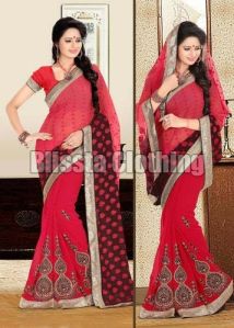 Red Party Wear Saree