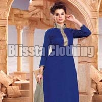 Light Blue Chanderi Dress Material